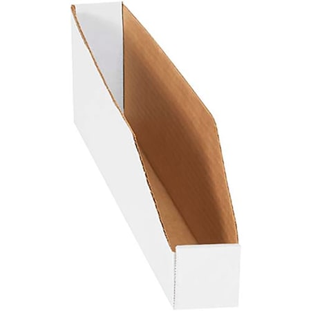 Box Packaging Corrugated Storage Bin, 200#/Ect-32-B Corrugated, White, 2 in W BSBWZ218